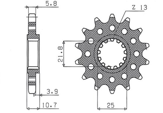 39416 SUNSTAR SPROCKETS 16t 520 pitch black steel front replacement sprocket