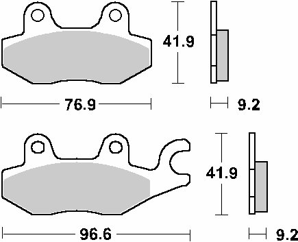 119HF SBS brakepads ceramic (688hf)