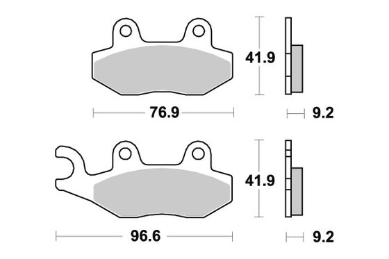 163HF SBS brakepads ceramic (713hf)