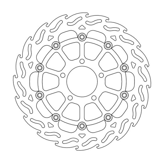 112030 MOTO-MASTER street front brake disk flame floating for optimal cooling and resistance