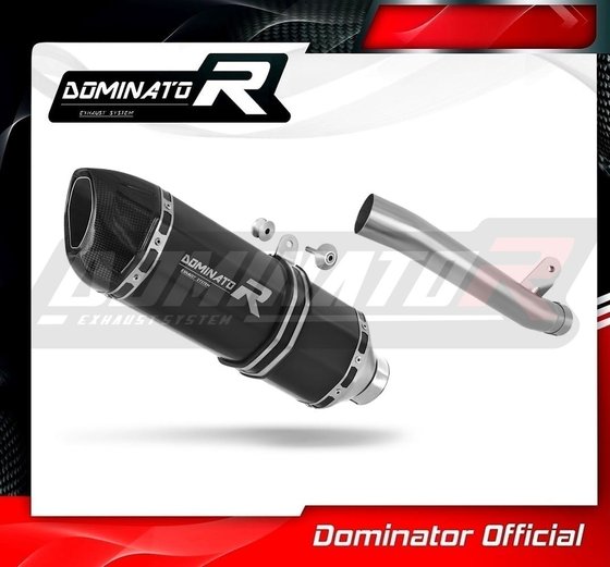 SU102DFBL-S Dominator exhaust silencer muffler slip-on hp1 black