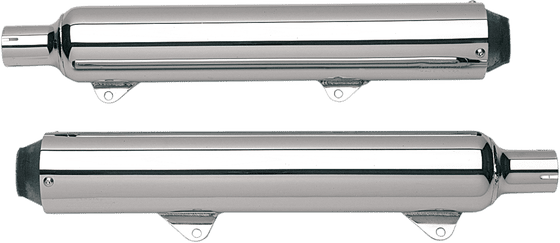 128-78020 KERKER chrome slip-on mufflers for harley flht 95-09 standard