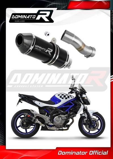 SU100DFBL-S Dominator exhaust silencer hp3 black