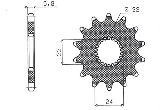 37517 SUNSTAR SPROCKETS 17t 520 pitch black steel front replacement sprocket