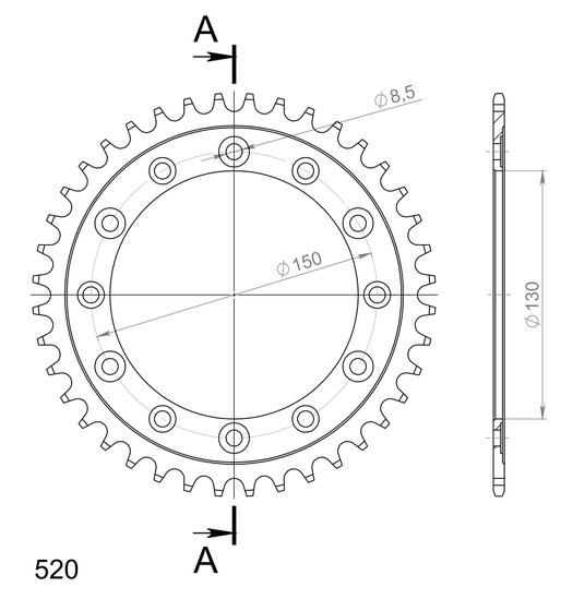 10304-39 Supersprox supersprox / jt rear sprocket 245/2.39