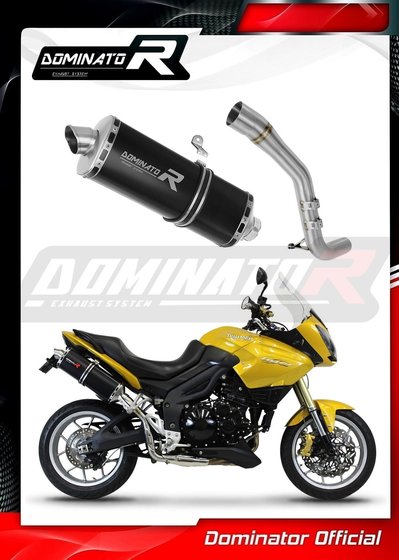 TR021DP7BL-S Dominator exhaust silencer p7 black