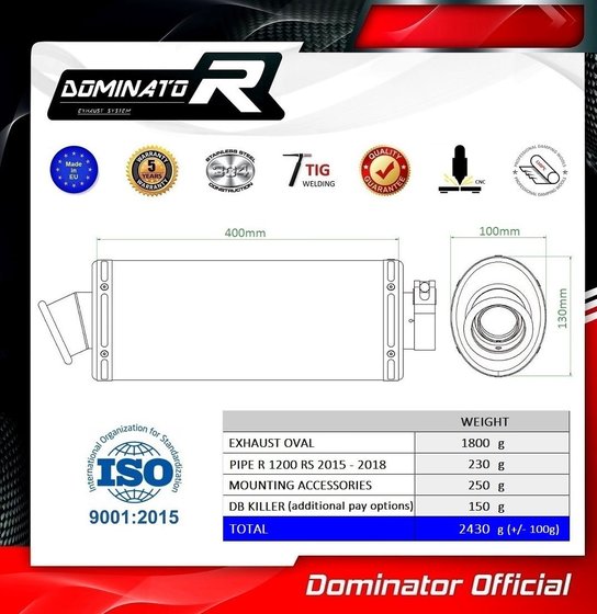 BW090DA-S Dominator exhaust silencer muffler ov