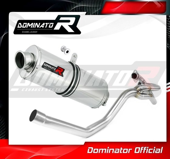 YA066DA-S Dominator exhaust silencer oval & 2 in 1 collector