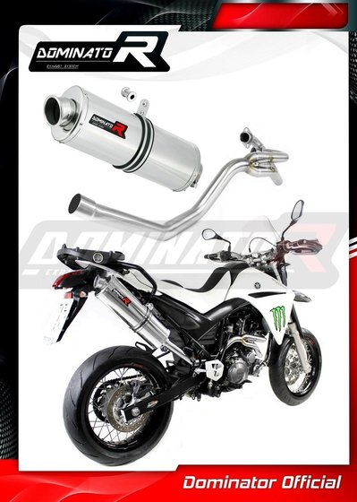 YA066DA-S Dominator exhaust silencer oval & 2 in 1 collector