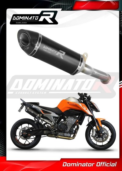 KT073DFBL-S Dominator exhaust silencer muffler hp8 black