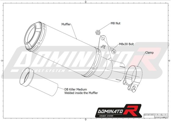 YA067DC-H Dominator homologated exhaust silencer gp