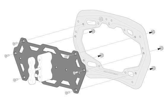 SW-MOTECH side carrier adapter kit for luggage rack