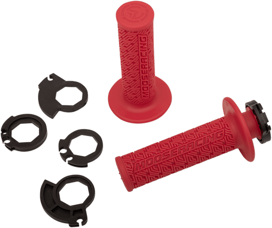 MOOSE RACING lock-on handlebar grips (red/gold)