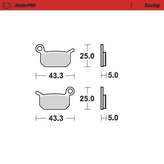 MOTO-MASTER sintered metal racing brake pads