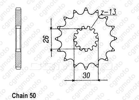 KT013 REGINA drive chain and sprocket kit with gold chain - 19t front and 43t rear