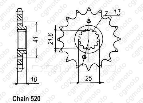 KY078 REGINA regina 520 z-ring replacement chain kit with sprockets