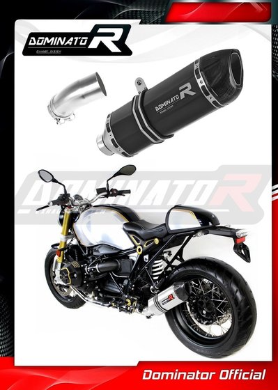 BW077DFBL-S Dominator exhaust silencer muffler hp1 black