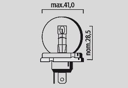 3940 FLOSSER halogen headlight bulb