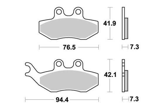 168HF SBS brakepads ceramic (774hf)