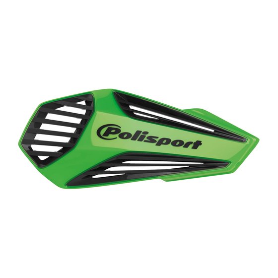 8308400008 POLISPORT mx air handguards in green/black