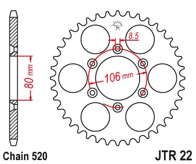 356049JT JT Sprockets rear sprocket 49 tooth 520 black