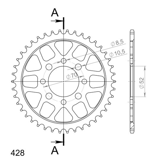 14101-34 Supersprox supersprox rear sprocket 802.34