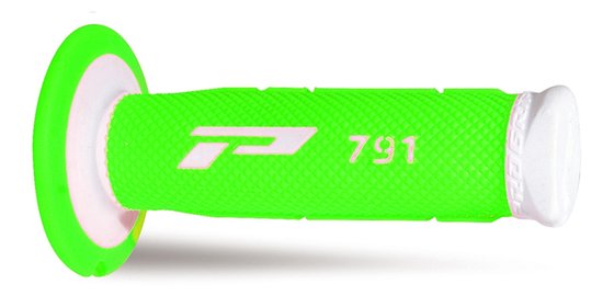 PRO GRIP double density offroad grips - white/fluo green (closed end)