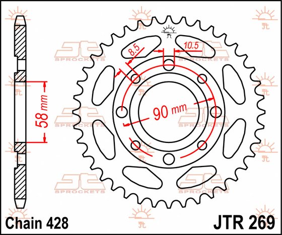 26945JT JT Sprockets rear sprocket