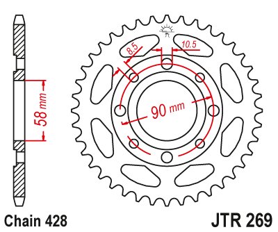 26945JT JT Sprockets rear sprocket