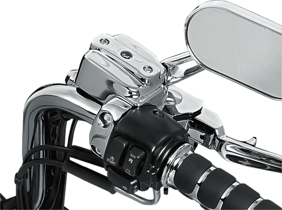 9126 KURYAKYN chrome brake & clutch control dress-up kit for harley davidson with single disc