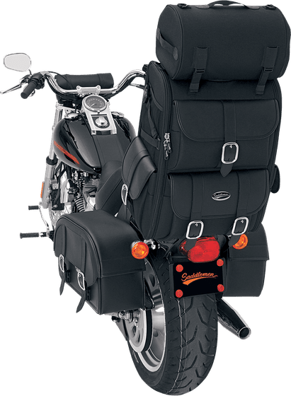 SADDLEMEN sissy bar bag textile black