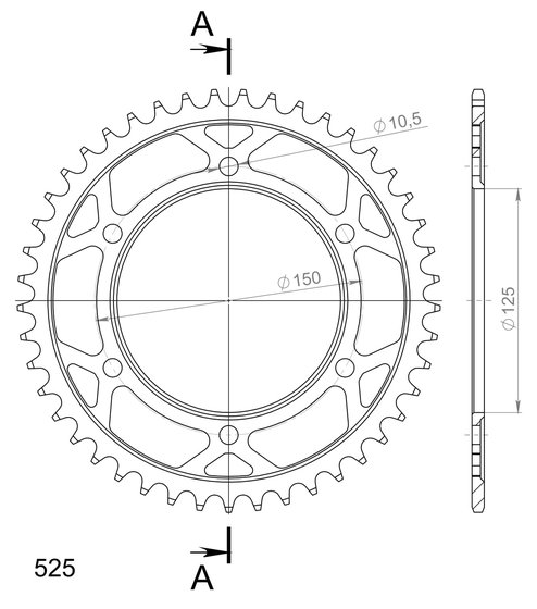 44501-45 Supersprox supersprox / jt rear sprocket 899,45