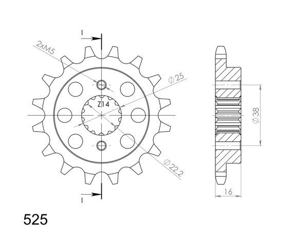 52608-15 Supersprox supersprox front sprocket 740.15