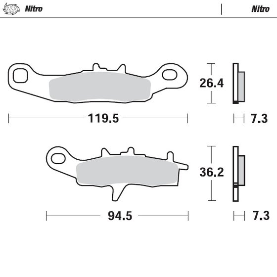 235-093921 MOTO-MASTER moto-master brakepads kawasaki front: kx80/85/100 >1997, suzuki front: rm85 >20