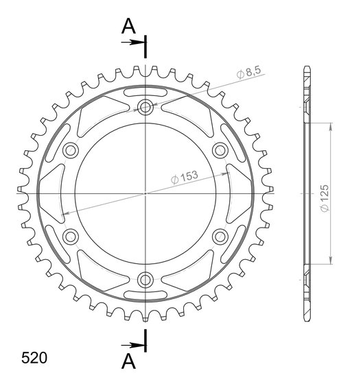 10212-43 Supersprox supersprox / jt rear sprocket 210.43