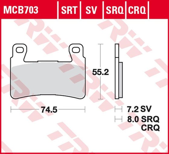 MCB703CRQ TRW hyper-carbon racing brake pad