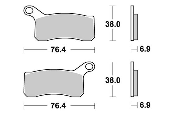 23-866SI SBS sbs brakepads sintered offroad