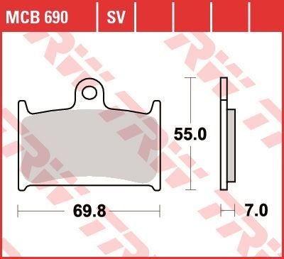 MCB690SV TRW sintered metal brake pad