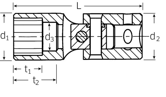 01140010 STAHLWILLE uniflex socket 1/4" 10mm