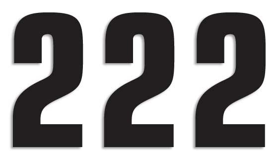 5048/20/2 BLACKBIRD RACING two series number #2 adhesive 3 pack black graphics