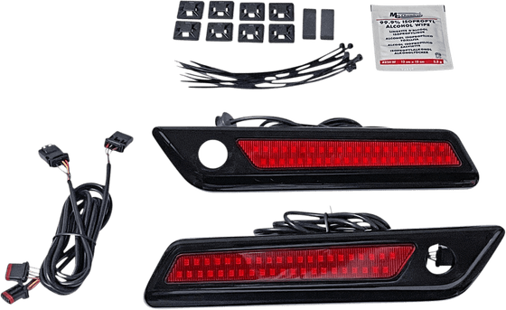 CD-SBL-DC-RB CUSTOM DYNAMICS dual saddlebag hinge light (red/black)