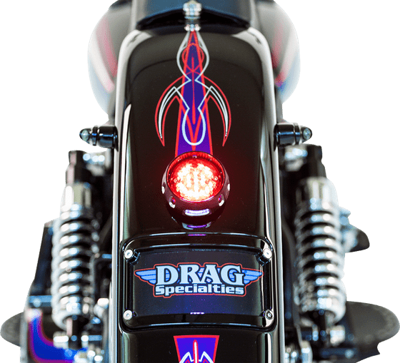 L24-0437ABRLEDE DRAG SPECIALTIES custom led taillight and license plate mount in black