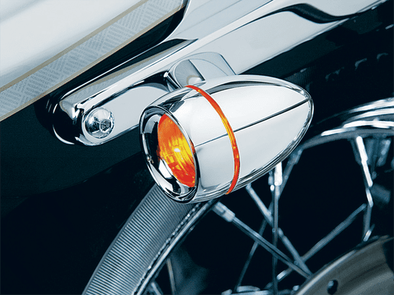 2108 KURYAKYN deep dish bezels with amber lens for bullet turn signals