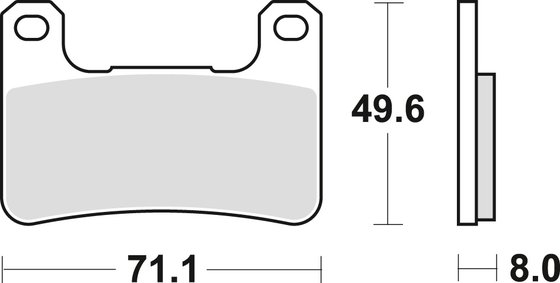 MCB752SV TRW sintered metal brake pad for street performance