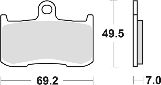 MCB737SV TRW sintered metal brake pad for street performance