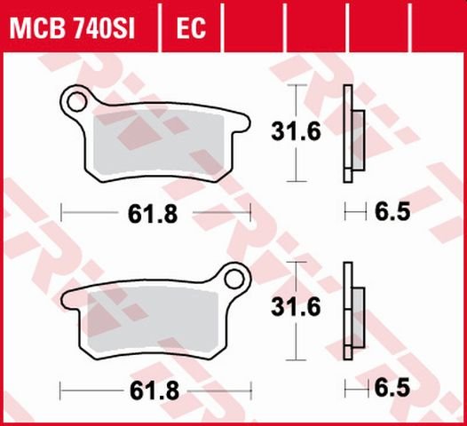 MCB740SI TRW sintered metal offroad brake pad