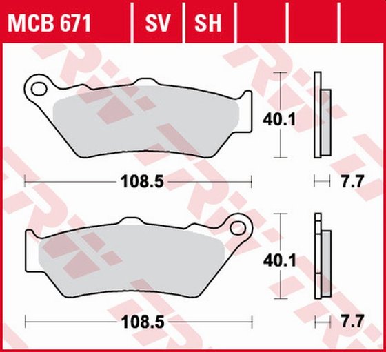 MCB671SH TRW sintered metal brake pads