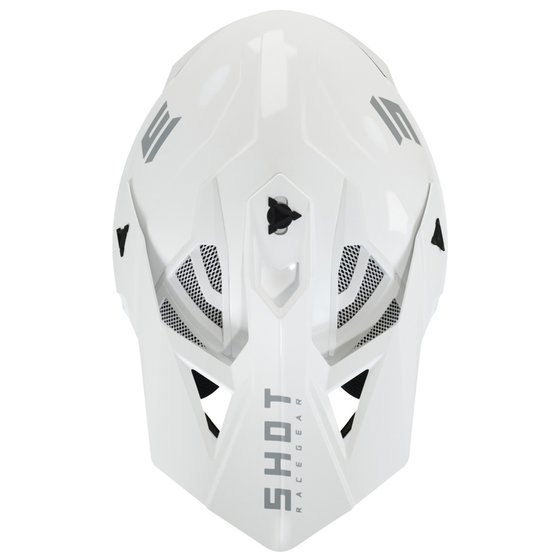 SHOT moto lite solid white glossy 2.0 helmet