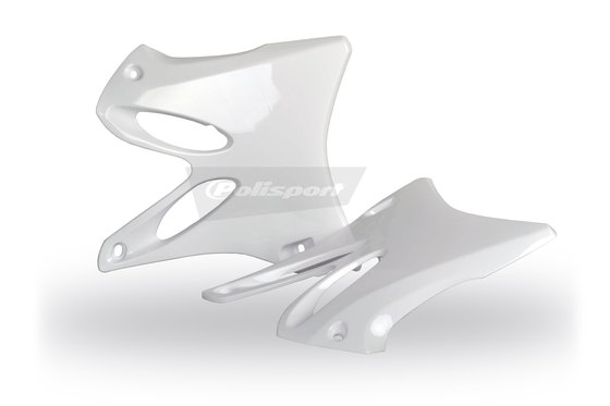 8426000001 POLISPORT radiator covers white for yamaha yz125/250 (2002-2014)