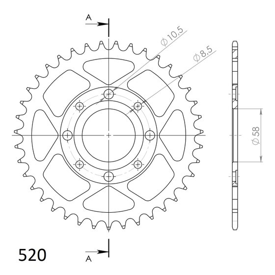 10214-39 Supersprox supersprox rear sprocket 279.39